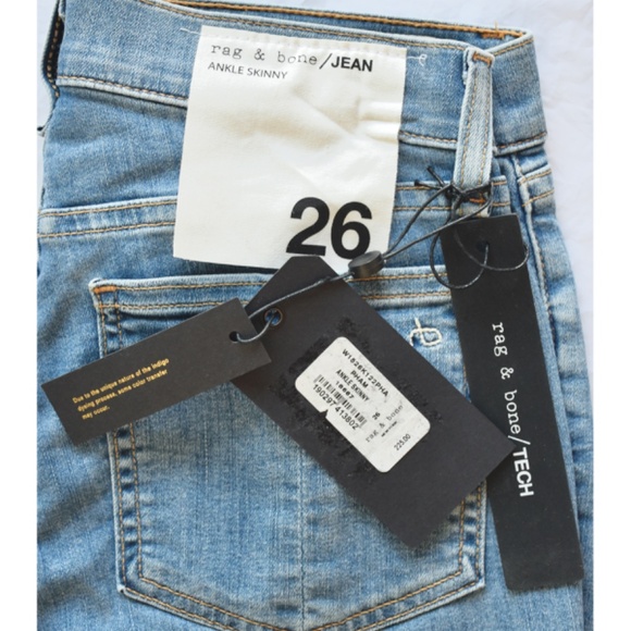 RAG & BONE WOMEN NWT ANKLE SKINNY PHAM JEAN. MADE IN USA. SIZE 26 - Picture 13 of 14